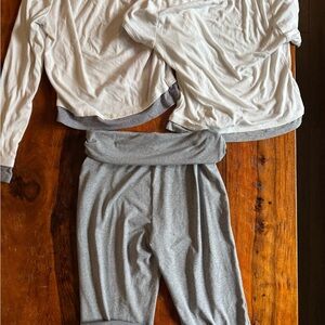 Gray fold Bottoms and tops set